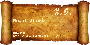 Nebel Olivér névjegykártya