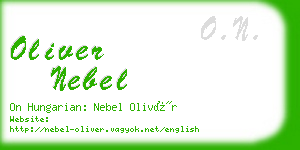 oliver nebel business card